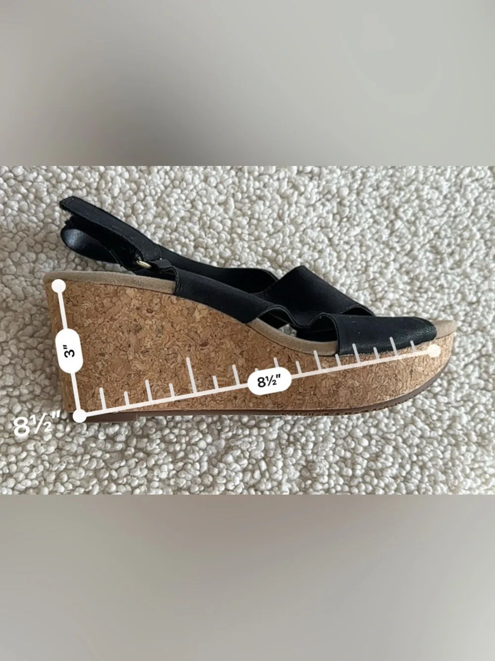 Clarks Annadel Eirwyn Wedge Sandal black size 7